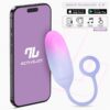 VIBRATING EGG WITH APP DOUBLE LAYER SILICONE PINKBLUE