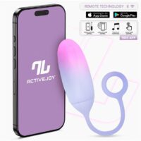 Vibrating egg with APP double layer silicone pink/blue