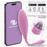 Vibrating egg with rotating beads and APP USB