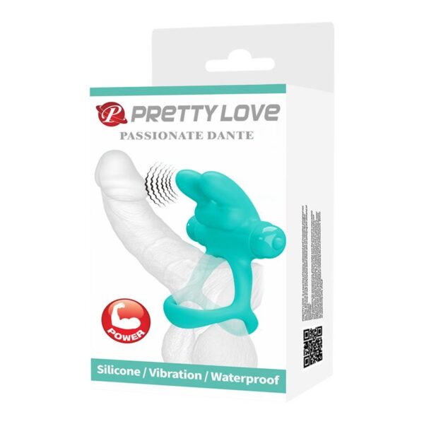 VIBRATING PENIS RING PASSIONATE DANTE GREEN - IMAGE 10