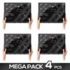 PACK OF 4 BONDAGE SET 11 PIECES BLACK