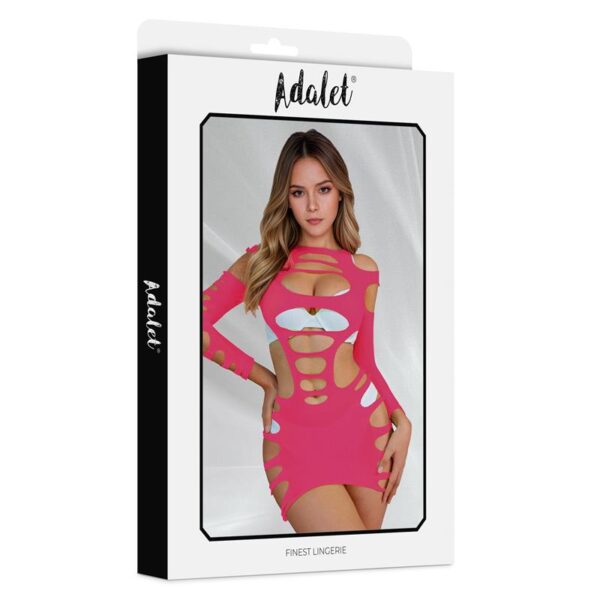 WILLOW HOLLOW-OUT DRESS PINK ONE SIZE - IMAGE 3
